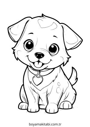 Köpek boyama sayfası – yaratıcılık, eğlenceli etkinlik