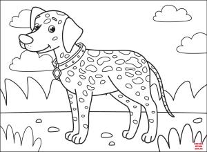 Köpek boyama sayfası, Dog coloring page, , dogs dalmatian 
