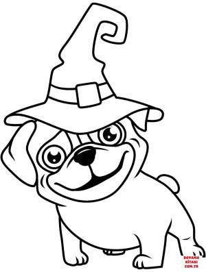 Köpek boyama sayfası, Dog coloring page, , dogs halloween pug 