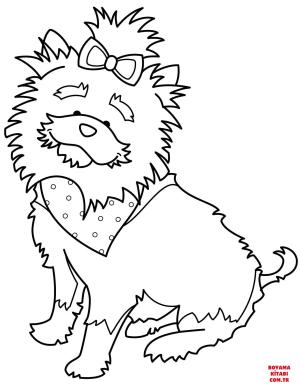 Köpek boyama sayfası, Dog coloring page, , dogs funny yorkshire terrier with bandana 