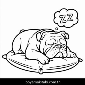 Köpek boyama sayfası – çocuk aktivitesi, PDF indir