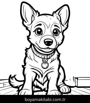 Köpek boyama sayfası, Dog coloring page, , 3)