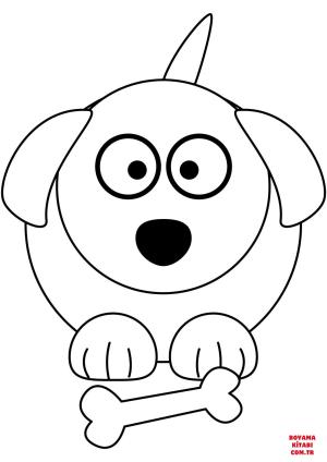 Köpek boyama sayfası, Dog coloring page, , dogs funny dog with bone 