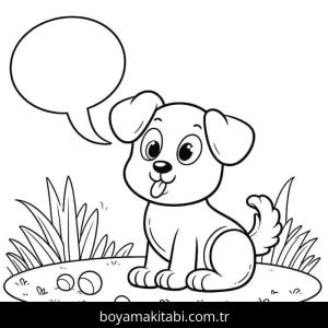 Köpek boyama sayfası – keyifli zaman, renkli çizimler
