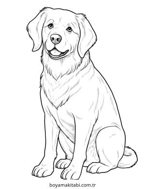 Köpek boyama sayfası – sanatsal çalışma, çocuklar için