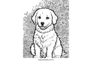 Köpek boyama sayfası – yaratıcılık, eğlenceli etkinlik