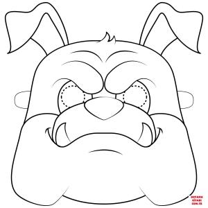 Köpek boyama sayfası, Dog coloring page, , dogs bulldog mask 