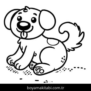 Köpek boyama sayfası – eğlenceli etkinlik, el becerilerini geliştirir