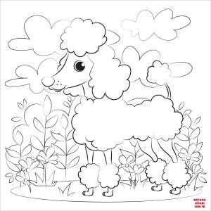 Köpek boyama sayfası, Dog coloring page, , dogs poodle 