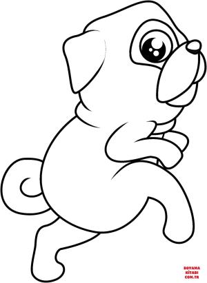 Köpek boyama sayfası, Dog coloring page, , dogs crouching pug 