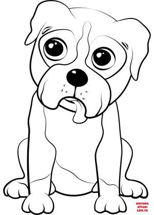 Köpek boyama sayfası, Dog coloring page, , dogs boxer puppy 