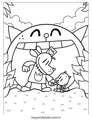 Köpek boyama sayfası – çocuk aktivitesi, PDF indir