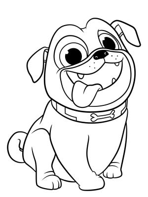 Köpek boyama sayfası, Dog coloring page, Bingo Yavru Köpek Çizimi, 