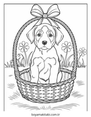 Köpek boyama sayfası – yaratıcılığı geliştirir, keyifli zaman