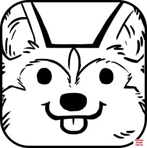 Köpek boyama sayfası, Dog coloring page, , dogs husky portrait 