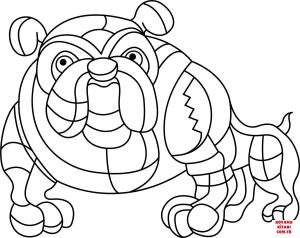 Köpek boyama sayfası, Dog coloring page, , dogs abstract bulldog 