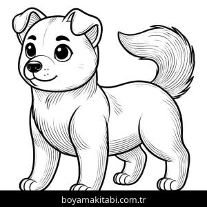 Köpek boyama sayfası – sanatsal çalışma, çocuklar için
