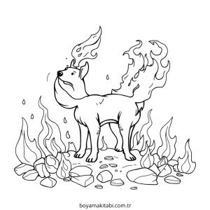 Köpek boyama sayfası – kolay boyama, eğitici aktivite