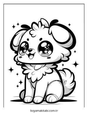 Köpek boyama sayfası – evde etkinlik, ücretsiz yazdır