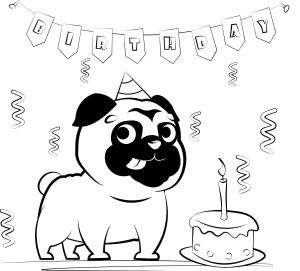 Köpek boyama sayfası, Dog coloring page, , dogs birthday puppy 