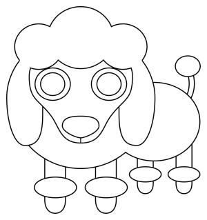 Köpek boyama sayfası, Dog coloring page, , dogs poodle 