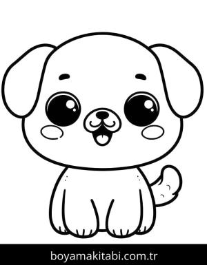 Köpek boyama sayfası – keyifli zaman, renkli çizimler