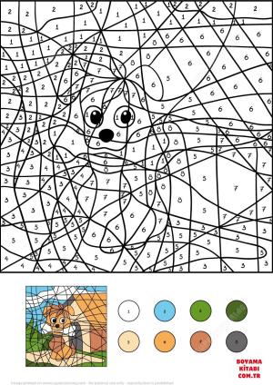 Köpek boyama sayfası, Dog coloring page, , dogs dog color by number 