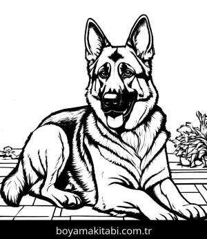 Köpek boyama sayfası, Dog coloring page, , 7)