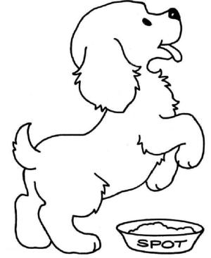 Köpek boyama sayfası, Dog coloring page, Mutlu Kaniş Köpek, 