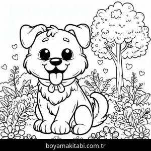 Köpek boyama sayfası – yaratıcılık, eğlenceli etkinlik