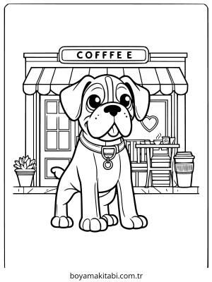 Köpek boyama sayfası – boyama çalışması, yaratıcılığı geliştirir