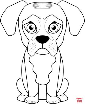 Köpek boyama sayfası, Dog coloring page, , dogs boxer dog 