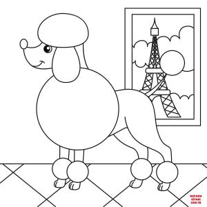 Köpek boyama sayfası, Dog coloring page, , dogs cute poodle 