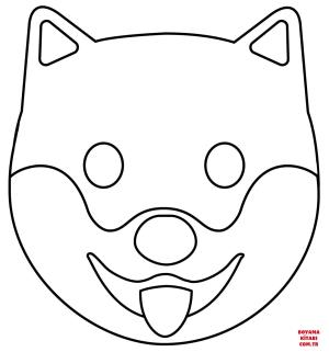 Köpek boyama sayfası, Dog coloring page, , dogs dog face emoji 