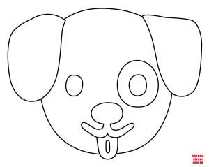 Köpek boyama sayfası, Dog coloring page, , dogs dog face emoji 