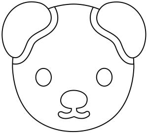Köpek boyama sayfası, Dog coloring page, , dogs dog face emoji 