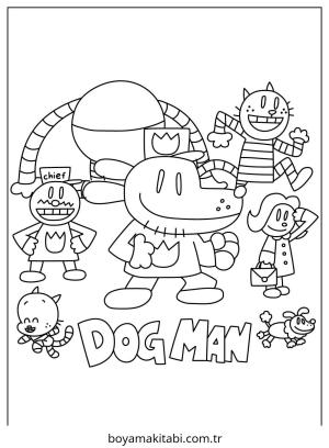 Köpek boyama sayfası – sanatsal çalışma, çocuklar için