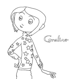 Koralin boyama sayfası,  coloring page, Güzel Coraline, 