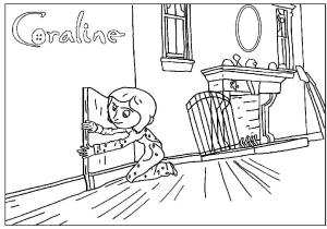 Koralin boyama sayfası,  coloring page, Coraline Açık Kapı, 