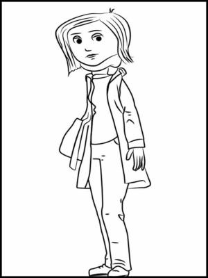 Koralin boyama sayfası,  coloring page, Leydi Coraline, 