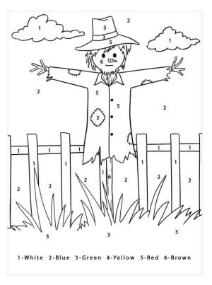 Korkuluğu boyama sayfası,  coloring page, Korkuluk Noktadan Noktaya, 