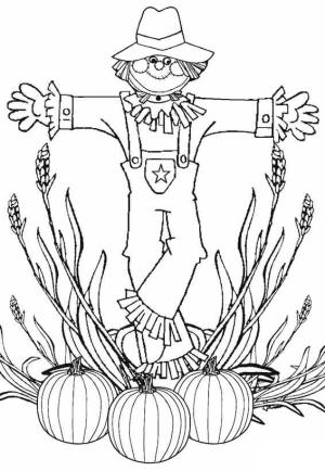 Korkuluğu boyama sayfası,  coloring page, Normal Korkuluk, 