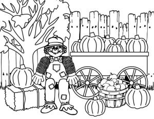 Korkuluğu boyama sayfası,  coloring page, Şükran Korkuluğu, 