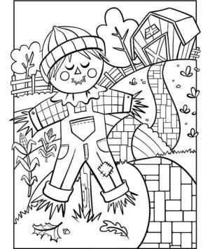 Korkuluğu boyama sayfası,  coloring page, Temel Korkuluk, 