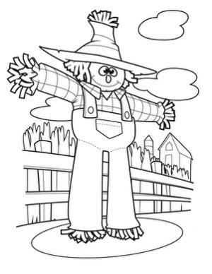 Korkuluğu boyama sayfası,  coloring page, Müthiş Korkuluk, 