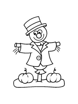 Korkuluk boyama sayfası,  coloring page, Mutlu Bir Korkuluk, 