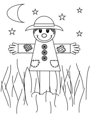 Korkuluk boyama sayfası,  coloring page, Karikatür Korkuluk, 