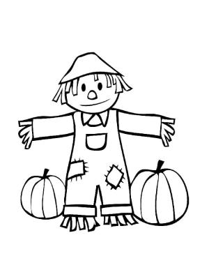 Korkuluk boyama sayfası,  coloring page, Korkuluk ve Balkabakları, 