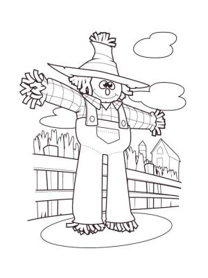 Korkuluk boyama sayfası,  coloring page, Çocuklar İçin Korkuluk Çiz, 