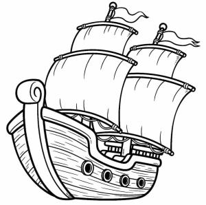 Korsan Gemisi boyama sayfası,  coloring page, Korsan Gemisi Resmi Bedava, 